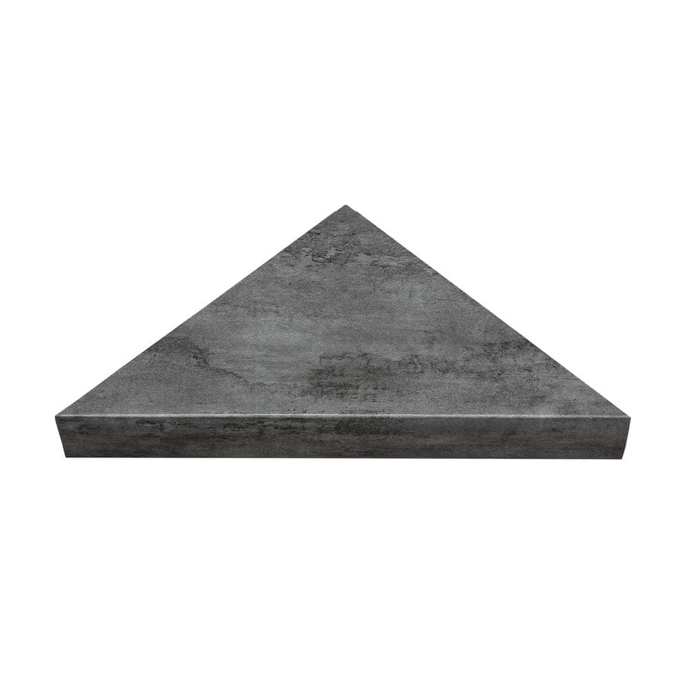 Ashen Slate Gray PVC Shower Bench with Lacquer Finish