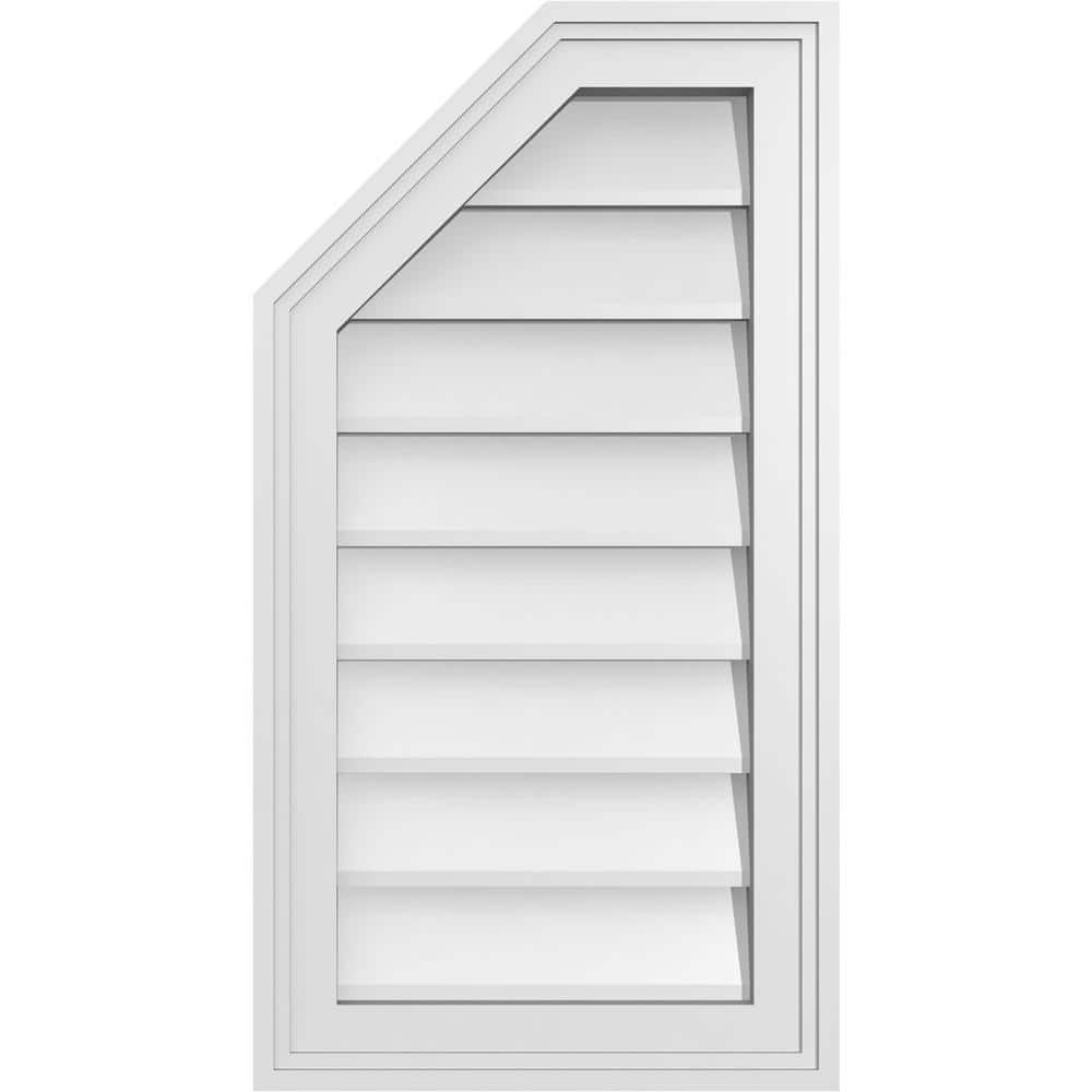 14 in. x 26 in. Octagonal Surface Mount PVC Gable Vent: Decorative with Brickmould Frame price history on PriceWatchPro