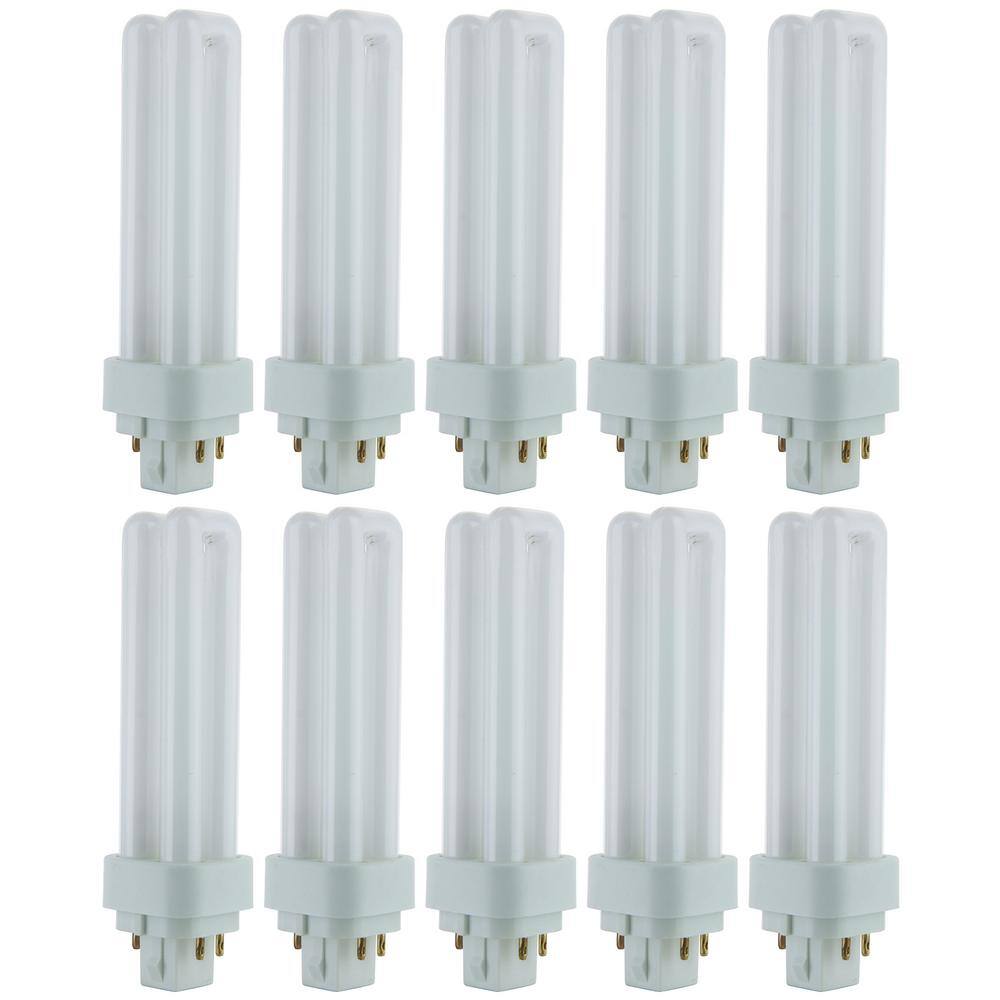 50-Watt Equivalent PL-C G24Q-1 4-Pin Base CFL Plug In-Light Bulb in Soft Wh