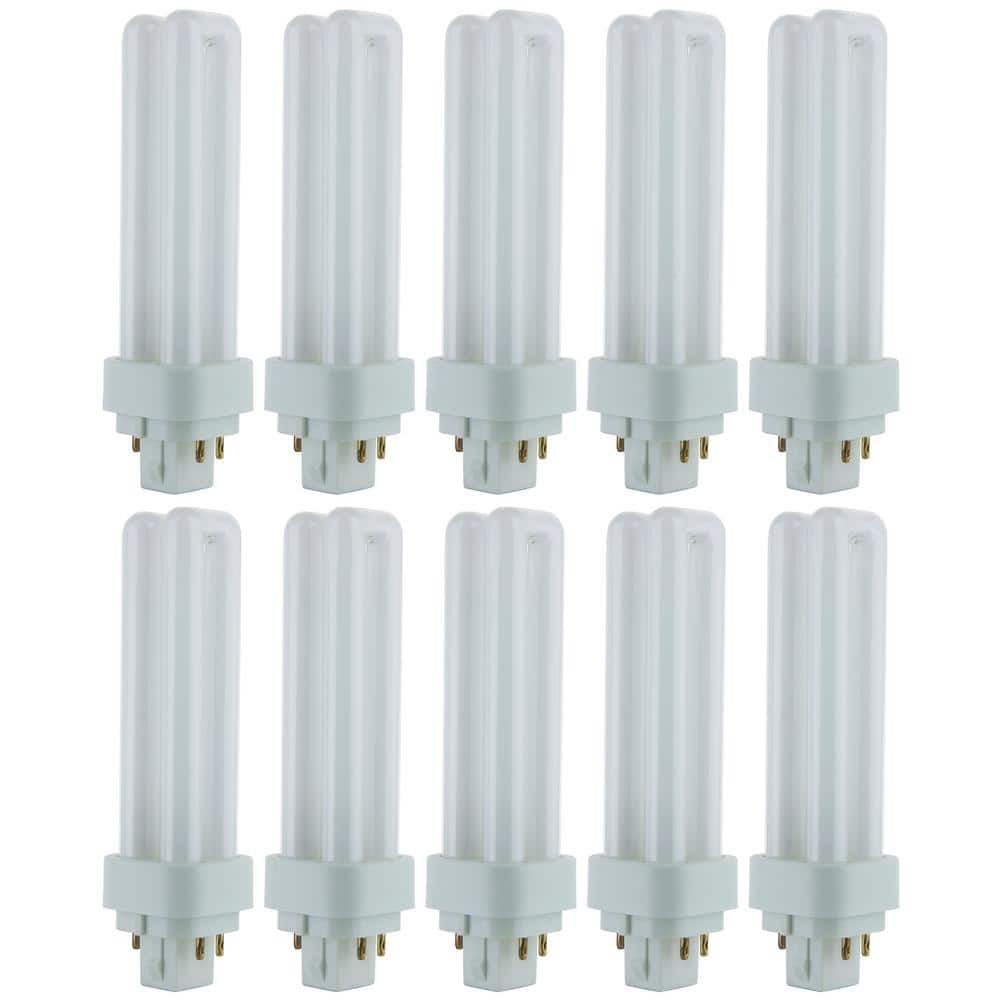 50-Watt Equivalent PL-C G24Q-1 4-Pin Base CFL Plug In-Light Bulb in True Wh