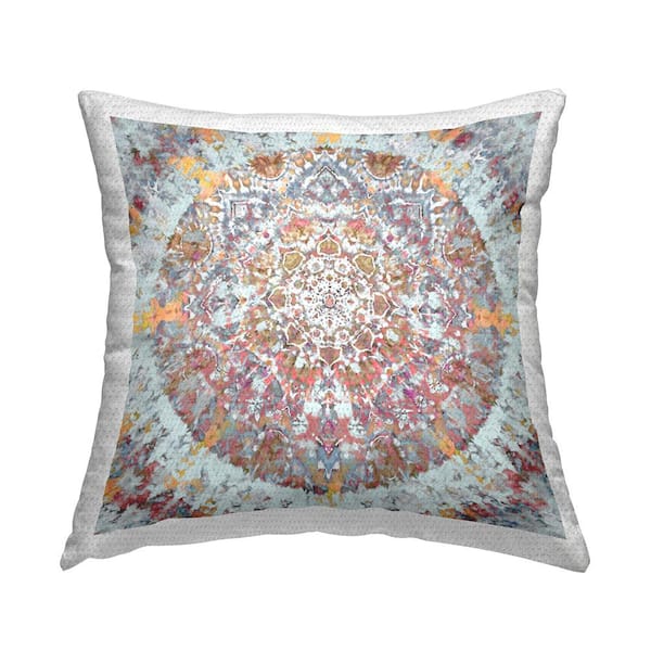 Stupell Industries Boho Medallion Pattern Multi-Color Square Outdoor Throw Pillow