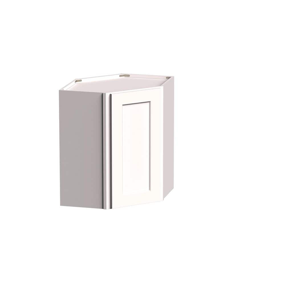 "Shake Style 24"" W x 12"" D x 30"" H Wood Frame Ready to Assemble Diagonal Corner Wall Kitchen Cabinet in Shaker White" price history on PriceWatchPro