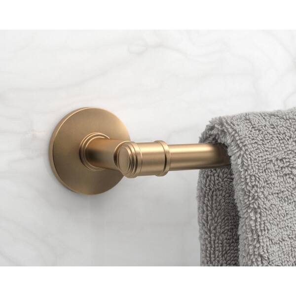 Transitional Brass Towel Bar, Bathroom Towel Holders