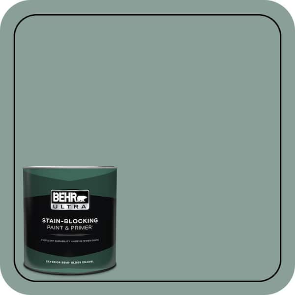 BEHR ULTRA 1 qt. #480F-4 Mermaid Net Semi-Gloss Enamel Exterior Paint & Primer