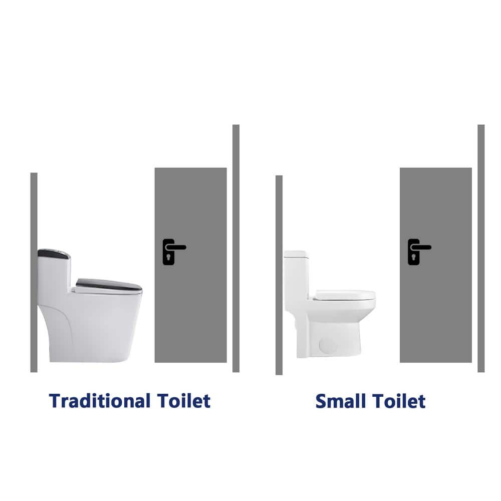 Liberty White Compact One-Piece Dual Flush Toilet