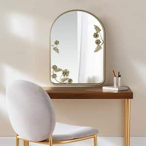 Adaline 19.75 in. W x 29.75 in. H Gold Wall Mirror