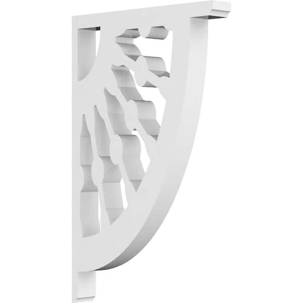 Ekena Millwork 5/8 in. W x 7 in. H x 4-1/2 in. D PVC Classic Wagon Wheel Bracket