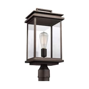 Glenview 1-Light Outdoor Antique Bronze Lamp Post Light