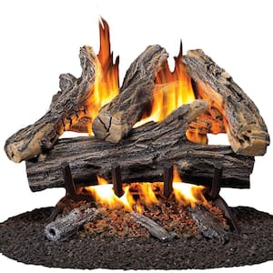 18 in. Vented Natural Gas Fireplace Log Set