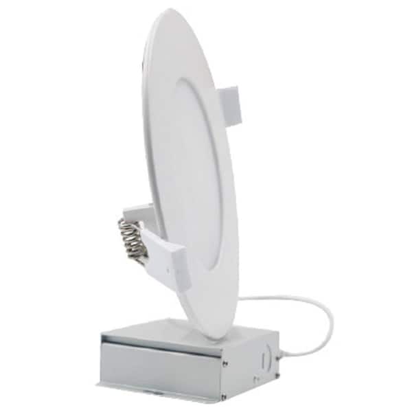 HALCO LIGHTING TECHNOLOGIES Slim 6 in. Warm White Round New Construction or Remodel Wet Location Recessed Integrated LED Kit for Shallow Ceiling