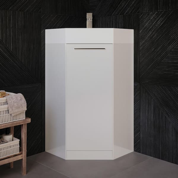 Fresca Coda 18 in. W Vanity in White with Acrylic Vanity Top in White (Faucet Not Included)