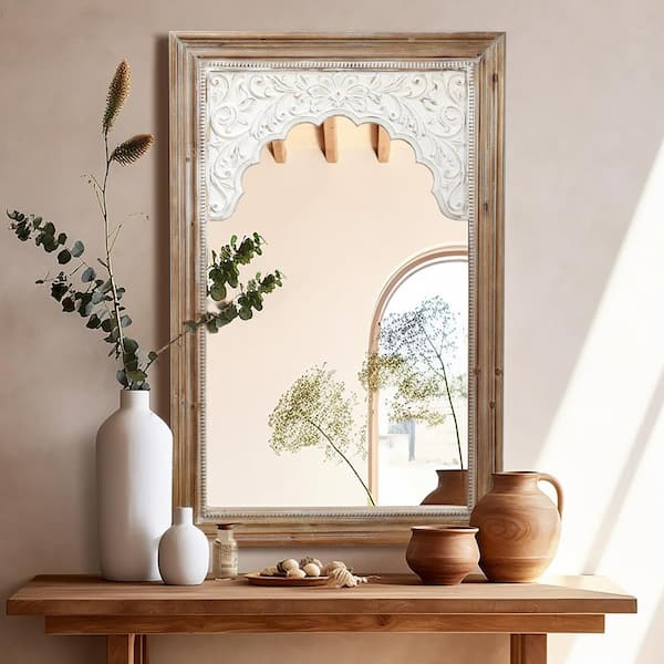 LuxenHome 27.95 in. W x 43.39 in. H Wood Framed Rectangular