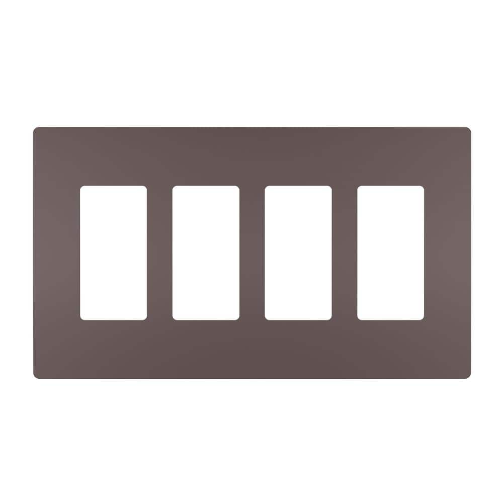 radiant 4 Gang 4-Decorator Rocker Screwless Wall Plate, Dark Bronze (1-Pack) price history on PriceWatchPro