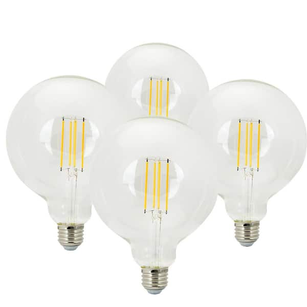 Sunlite 100-Watt Equivalent G40 Dimmable Medium E26 LED Light Bulb Amber Light 2200K (4-Pack)