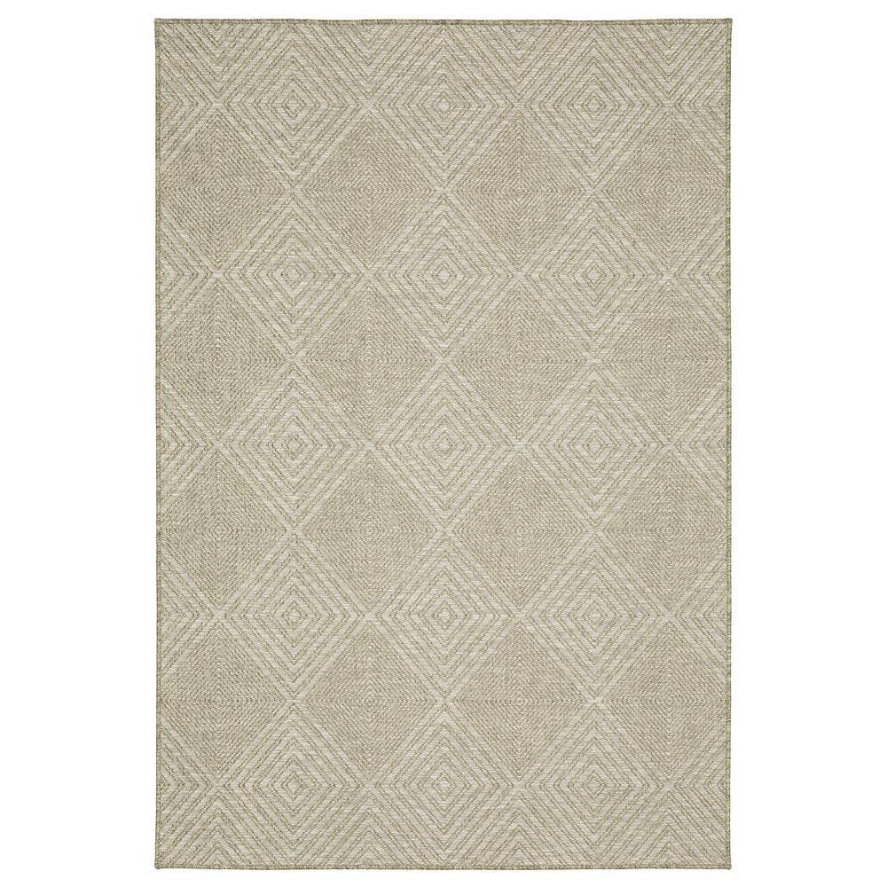 Thrasher Beige 6 ft. x 9 ft. Geometric Diamonds Polypropylene Indoor/Outdoo