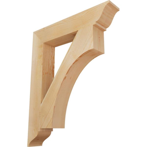 Ekena Millwork 6 in. x 42 in. x 34 in. Douglas Fir Westlake Traditional Rough Sawn Bracket