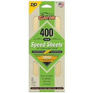 Speed Sheets 3-2/3 in. x 9 in. 400 Grit Very Fine Hook and Loop Sand Paper (5-Pack)