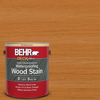1 gal. #ST-140 Bright Tamra Semi-Transparent Waterproofing Exterior Wood Stain