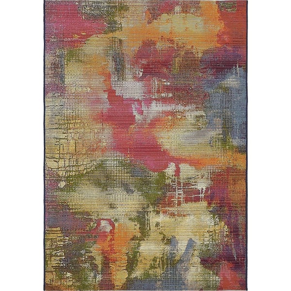 Unique Loom Outdoor Azera Multi 4' 0 x 6' 0 Area Rug