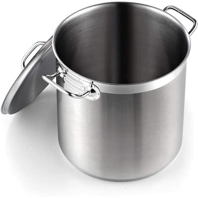 Concord 5 qt. Stainless Steel Stock Pot with Glass Lid NST20-5