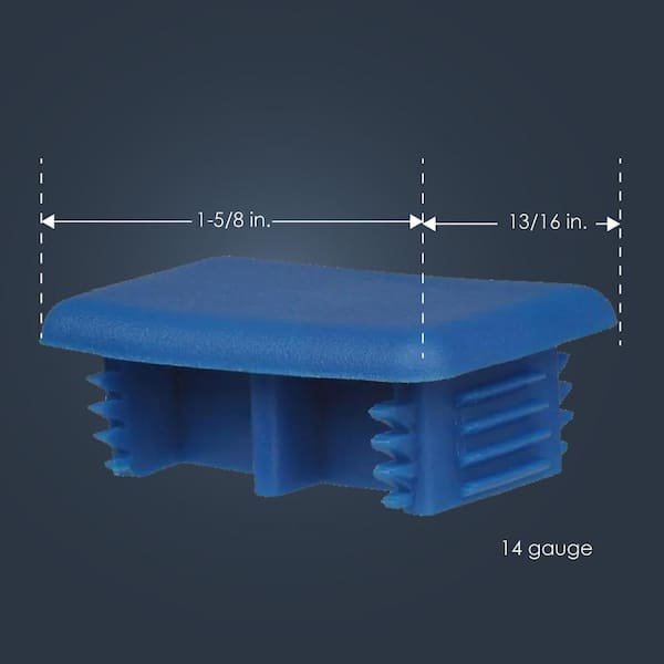 10 Pack Strut Channel Cap, 1-5/8 x 7/8 Plastic Black Short End Cap for 13/16 & 7/8 Tall Strut Channel End Cover