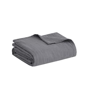 Gauze Charcoal Full/Queen 100% Cotton Lightweight Blanket