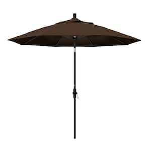 9 ft. Aluminum Collar Tilt Patio Umbrella in Mocha Pacifica
