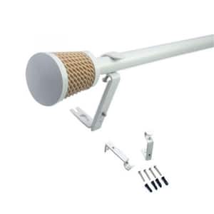 48 in. -84 in. Telescopic curtain rod with braided head 5/8 inch curtain rod