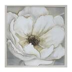Square Framed White Flower Wall Art 26 in. H x 26 in. W
