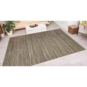Cape Hinsdale Brown-Ivory 2 ft. x 4 ft. Indoor/Outdoor Area Rug