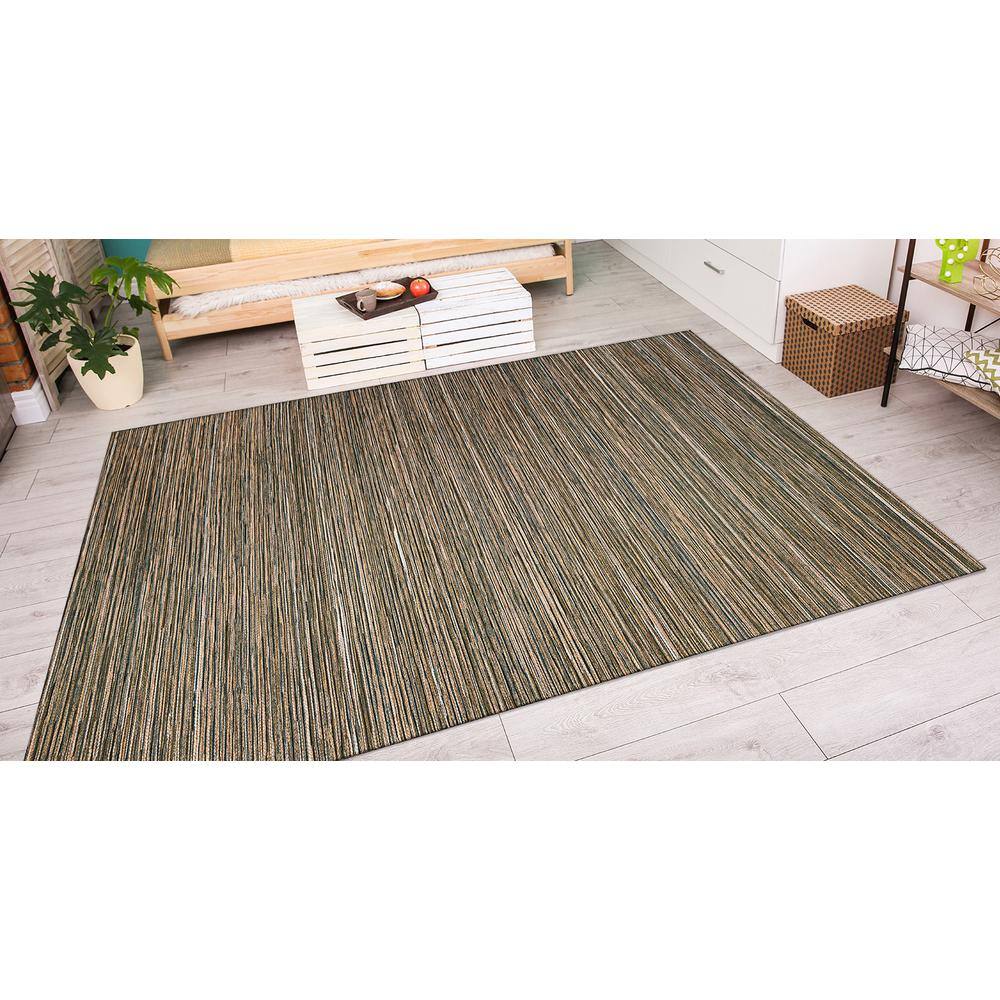 Cape Hinsdale 3'11" x 5'6" Brown-Ivory Flatwoven Wool-Blend Rug