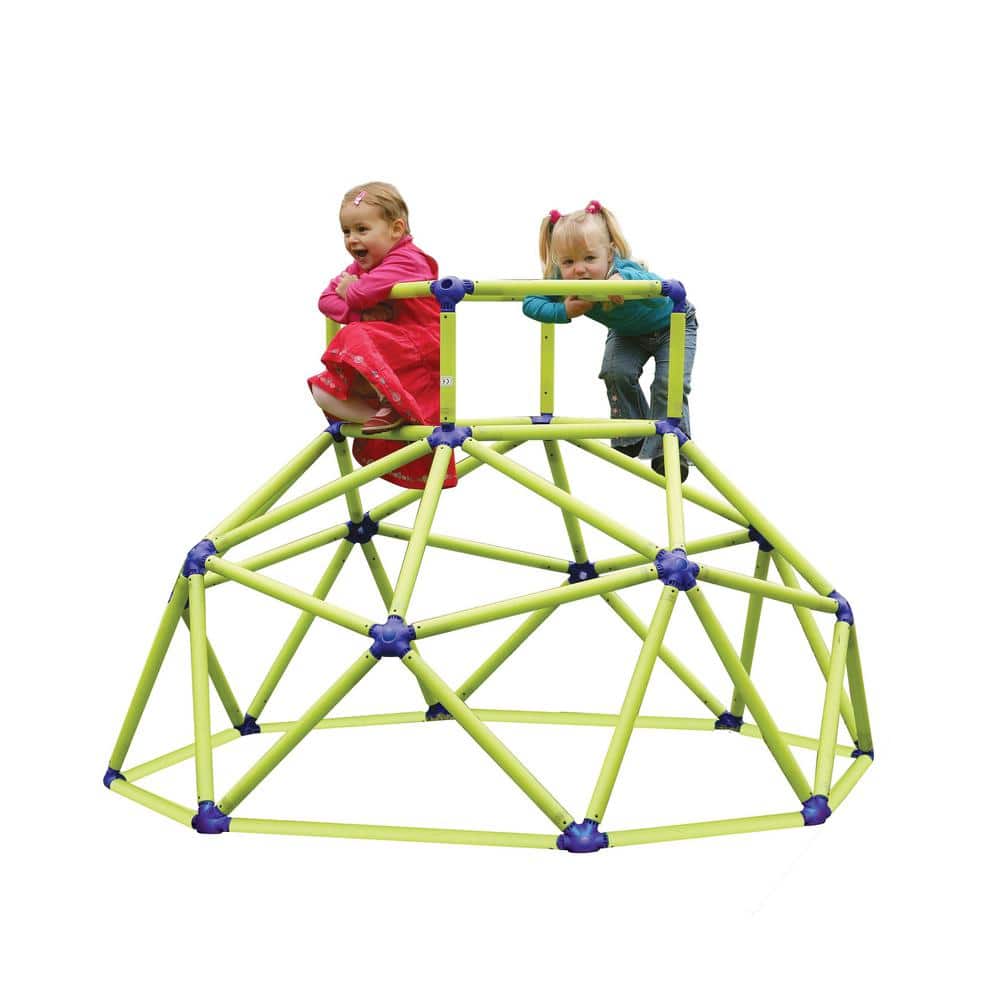 Green and Blue Plastic Indoor/Outdoor Climbing Tower with Fort