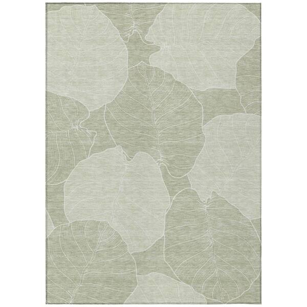Chantille Machine Washable Indoor/Outdoor Abstract ACN2506 Celery 3 ft. x 4 ft. Area Rug