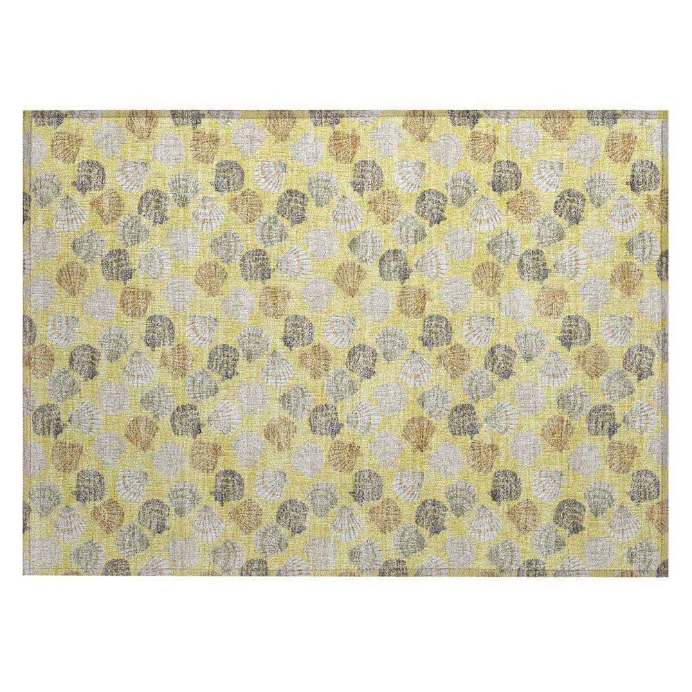 Chantille Machine Washable Indoor/Outdoor Abstract ACN2986 Yellow 2 ft. x 3 ft. Accent Rug price history on PriceWatchPro