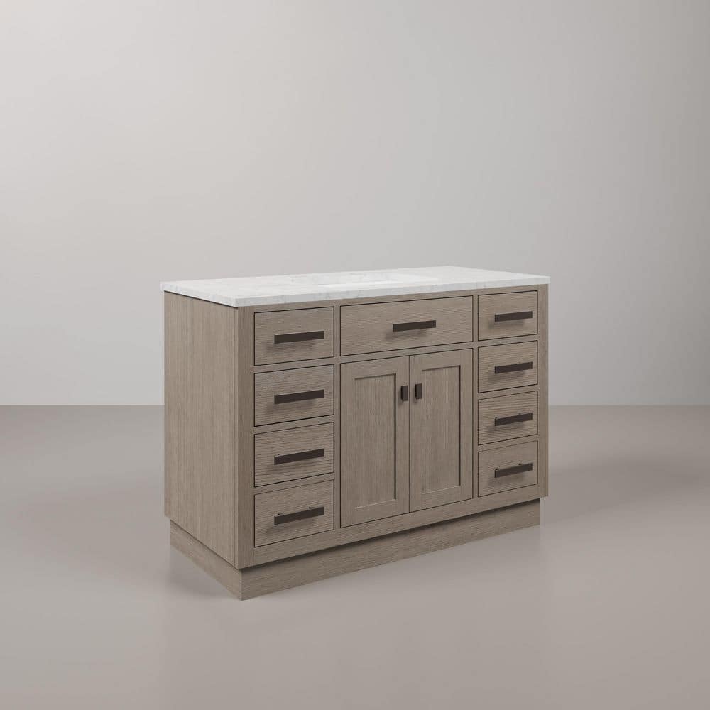 Chestnut 48" Rustic Oak Single Bathroom Vanity