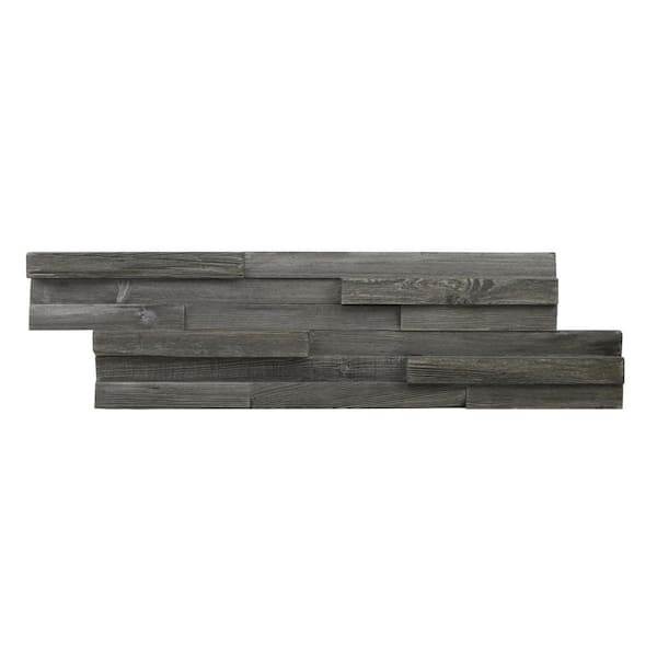 Kingsman Hardware 1-3/8 in. x 7 in. x 26-1/2 in. Grey Reclaimed Wood Plank (8-Panels) (10.4 sq. ft./Case)
