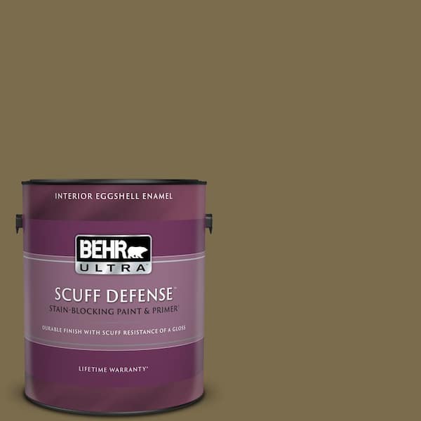 BEHR ULTRA 1 gal. #PPU8-01 Olive Extra Durable Eggshell Enamel Interior Paint & Primer