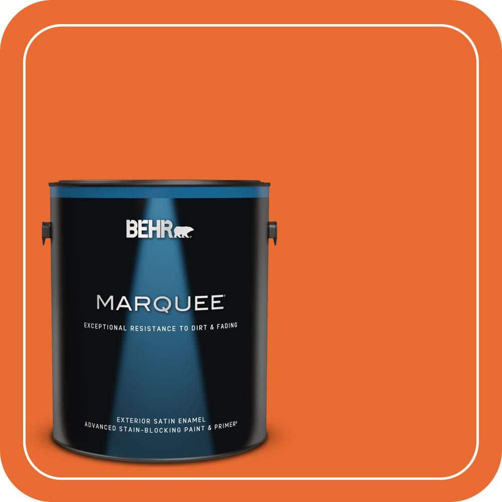 1 gal. #220B-7 Electric Orange Satin Enamel Exterior Paint & Primer product image for price tracking