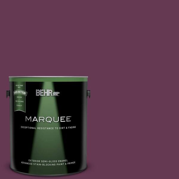BEHR MARQUEE 1 gal. #UL100-21 Mixed Berry Jam Semi-Gloss Enamel Exterior Paint and Primer in One