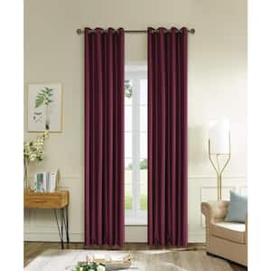 Burgundy Thermal Grommet Blackout Curtain - 45 in. W x 120 in. L