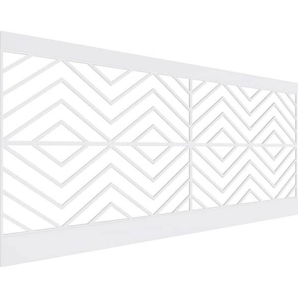 Ekena Millwork 44 in. H x 94-1/2 in. W 28.92 sq. ft. Genoa PVC Wainscot Paneling Kit