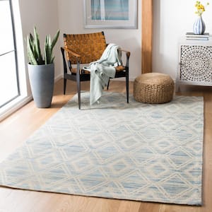 Marbella Dark Blue/Ivory 8 ft. x 10 ft. Geometric Area Rug