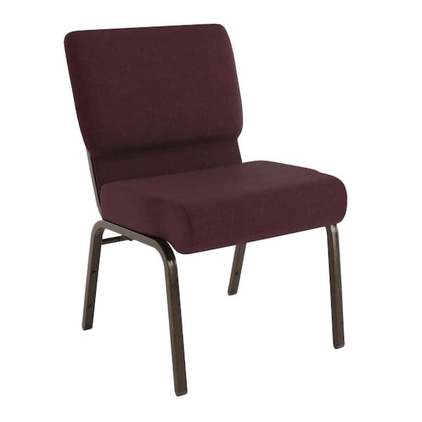 Fabric Stackable Chair in Plum