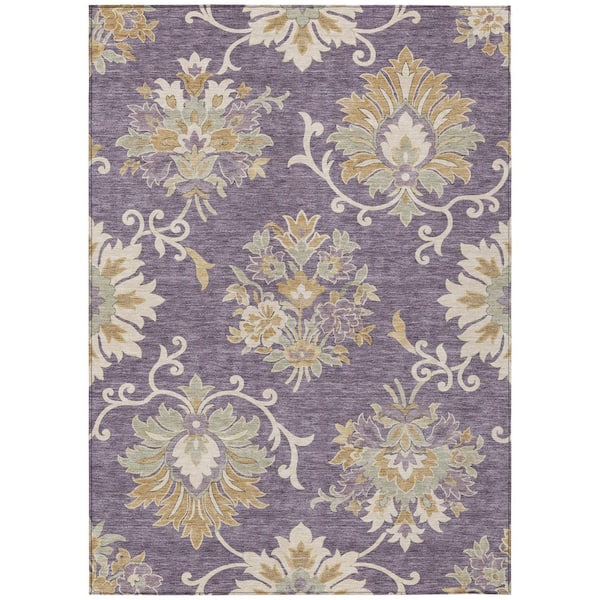 Chantille Machine Washable Indoor/Outdoor Abstract ACN3133 Purple 10 ft. x 14 ft. Area Rug