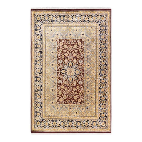Solo Rugs Mogul One-of-a-Kind Traditional Red 6 ft. 1 in. x 9 ft. 4 in. Oriental Area Rug