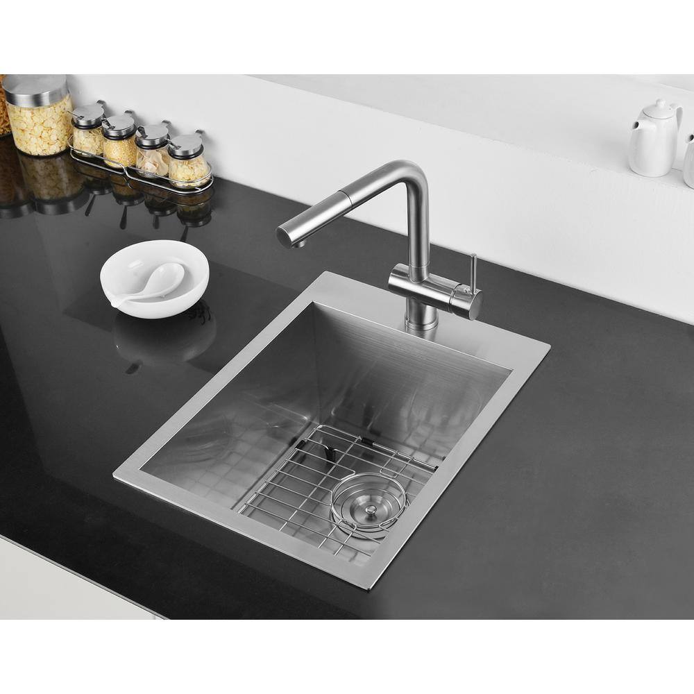 Ruvati 15 x 20 Inch Stainless Steel Drop-In Bar Prep Sink