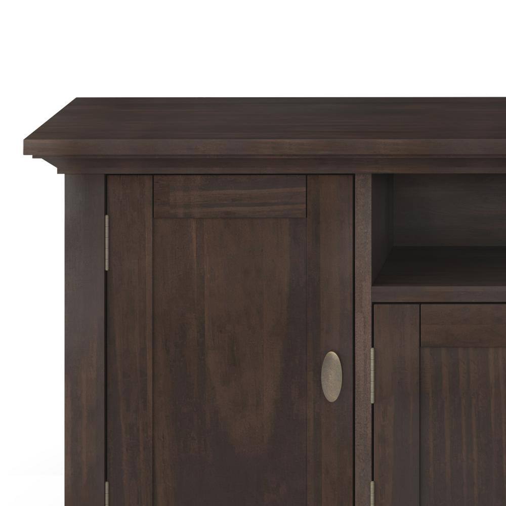 Redmond Transitional Solid Wood 72" TV Stand in Brunette Brown
