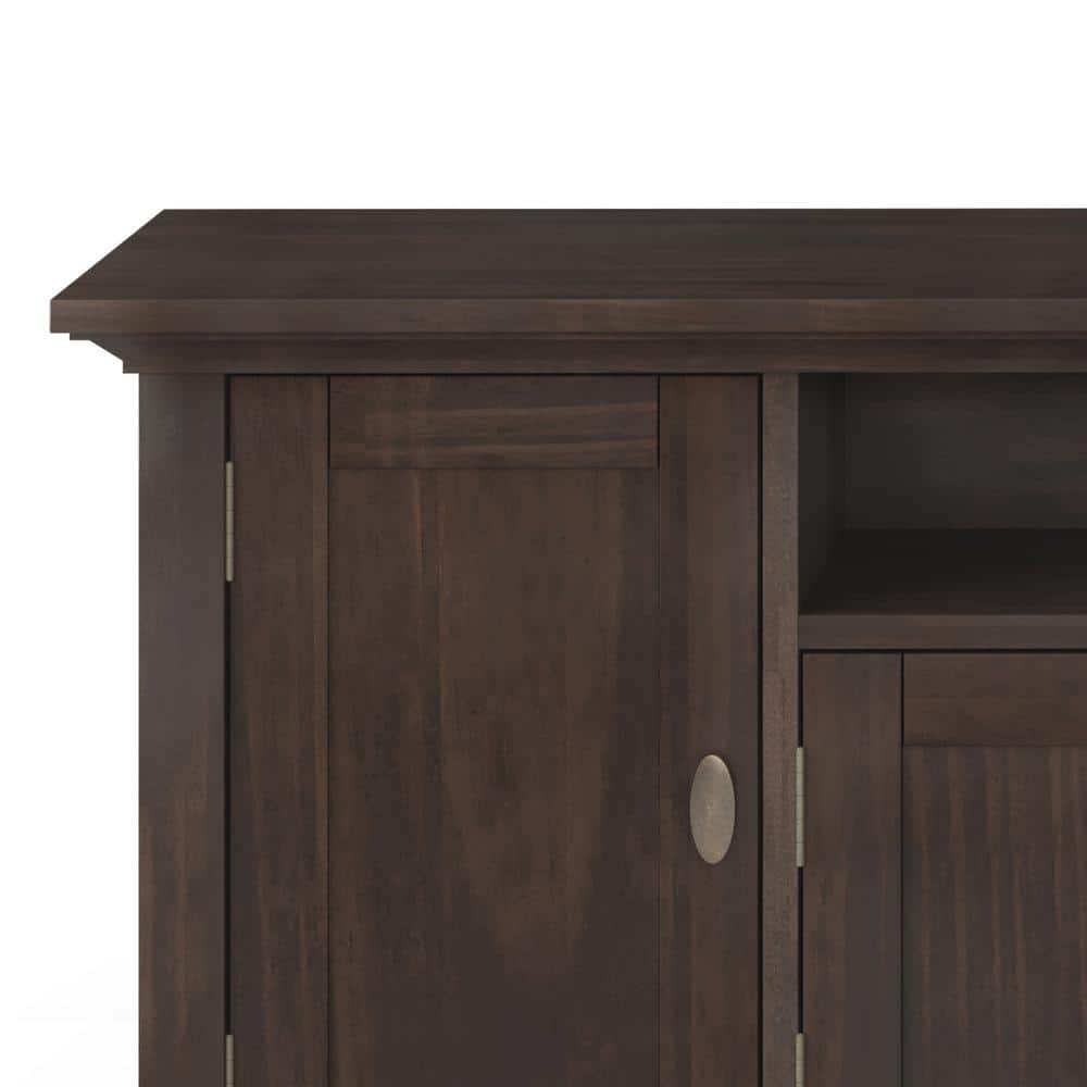 Redmond Transitional Solid Wood 72" TV Stand in Brunette Brown