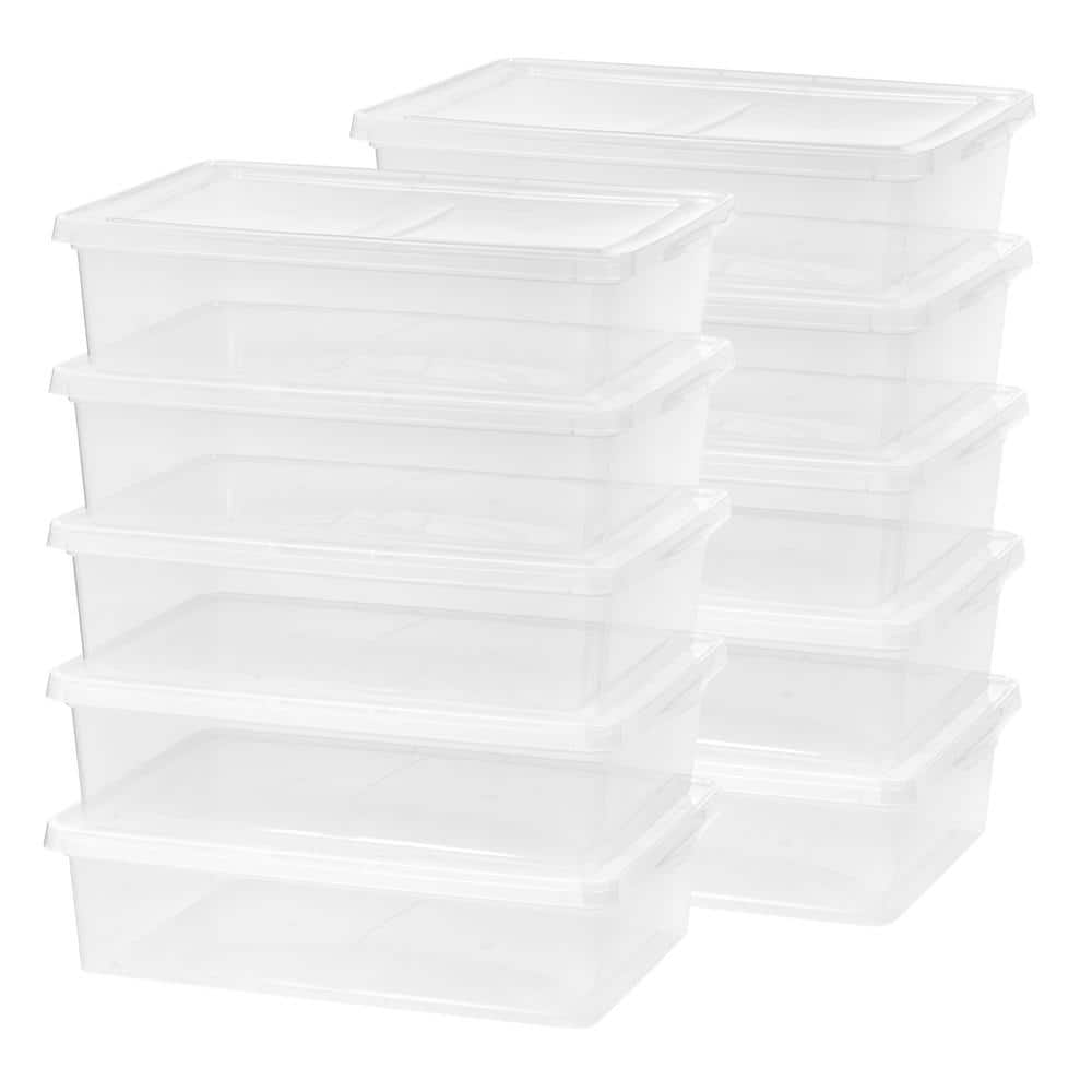 Iris 28 Qt Plastic Storage Bin - 10 pack