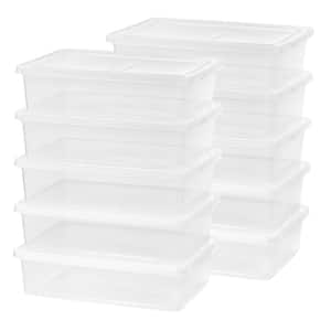 Rubbermaid Roughneck 19Qt/ 4.75 Gal Clear Stackable Storage Containers  w/Grey Lids, 6-Pack RMRC019003 - The Home Depot
